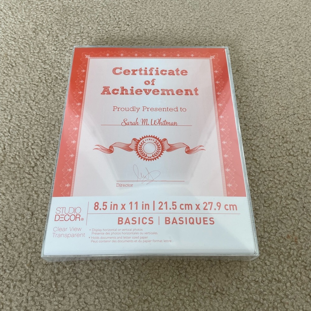 Acrylic Clear View Transparent 3D Frame